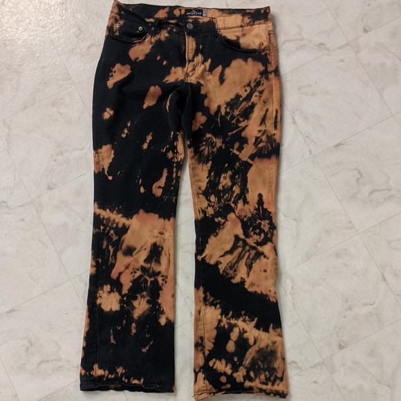 Bleached Grunge Stretchy Black Pants - Picture 3 of 14